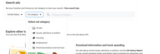search meta ads lib