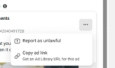 meta ads library save link