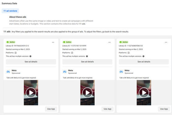 Meta ad library